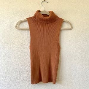 Kendall & Kylie Sleeveless Turtleneck Top